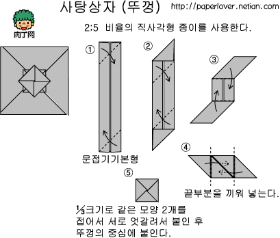 如何叠纸盒—一款方形糖果盒折纸图解