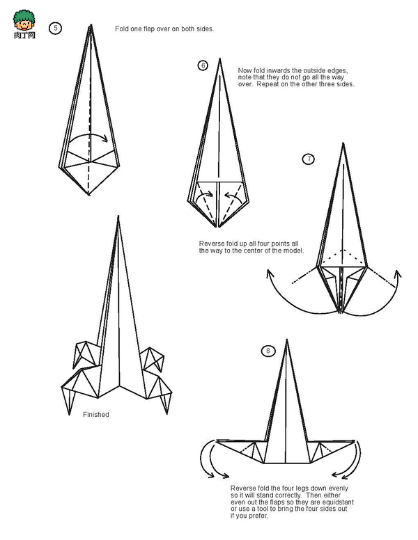 折纸大全 折纸船 纸飞船的折纸方法图解 2013-12-22 00:00 作者: 飞船